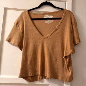 Big Bud Press Mustard Crop Top